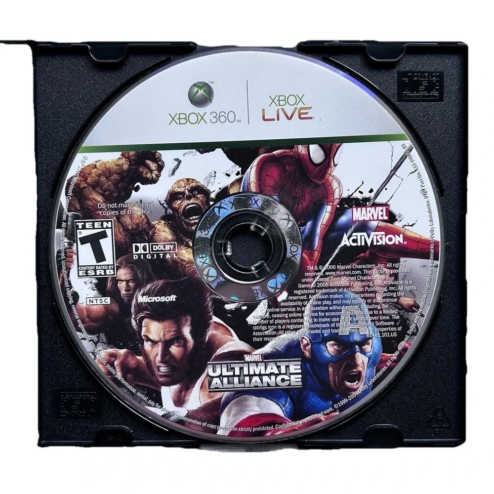 Marvel: Ultimate Alliance Disc Only Microsoft Xbox 360 2006 Tested Working